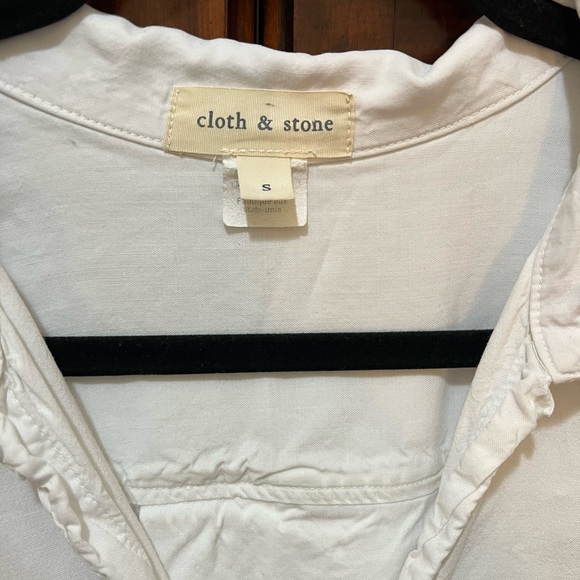 Cloth & Stone by Anthropology High Low White Shirt Dress - Picture 2 of 7